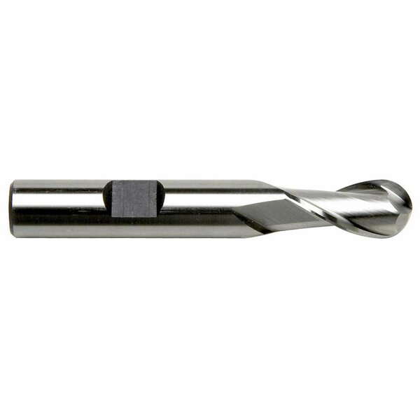 Sowa High Performance Cutting Tools 58 Dia x 58 Shank 2Flute Regular Length Ball Nose HSCO Cobalt End Mill 103402